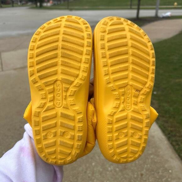 CROCS Classic Lined Neo Puff Clogs Unisex Size M5 W7 Yellow‎ - Picture 13 of 16
